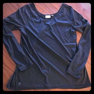 Athleta long sleeve mesh workout top